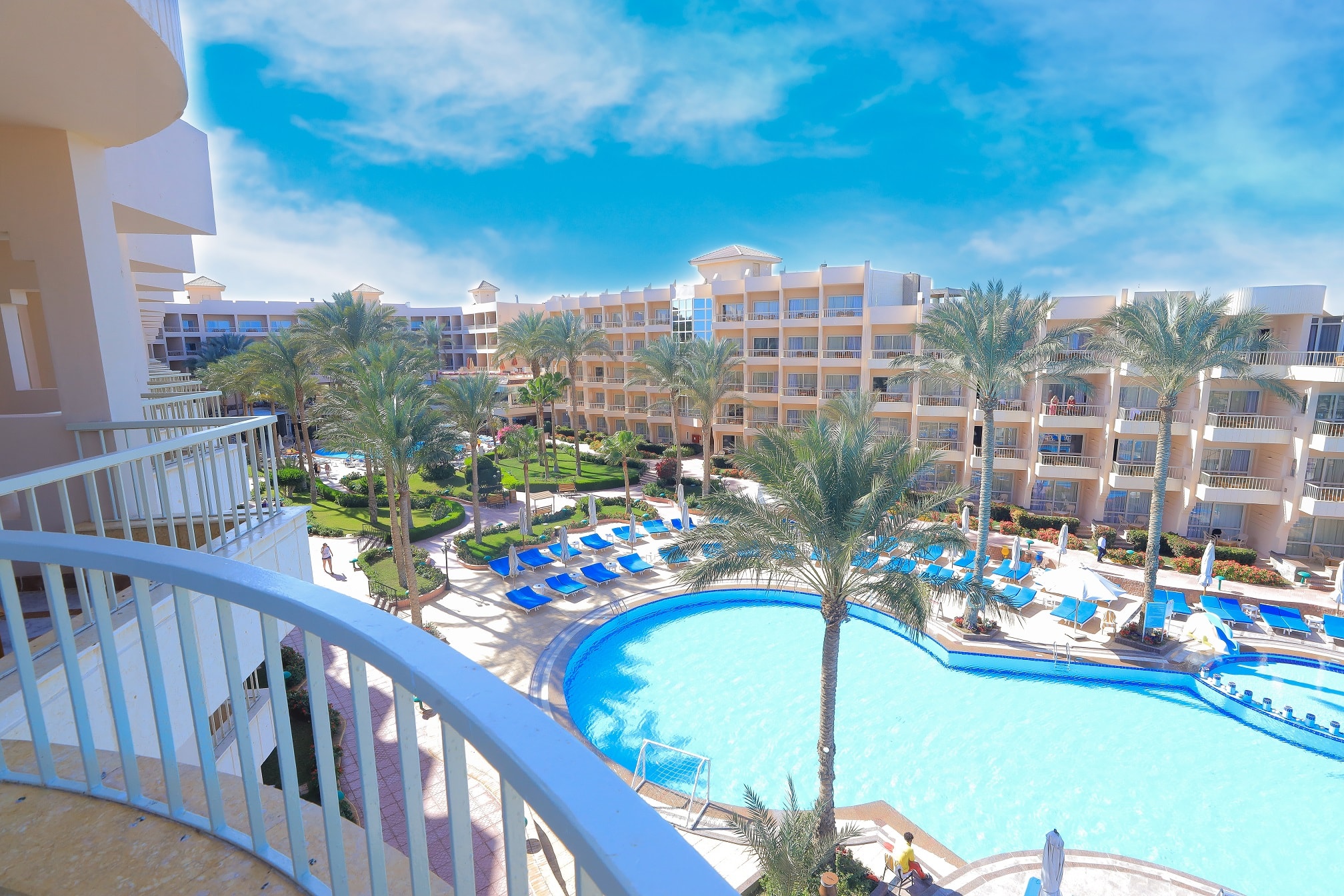 Hotel overview from the pool area